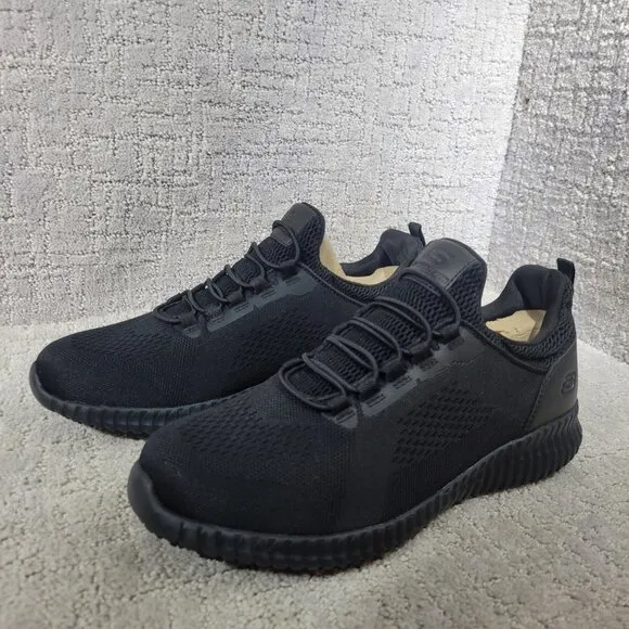 Skechers Work RF Cessnock SR Men's Size 9 US Black Slip Resistant Shoes 77188