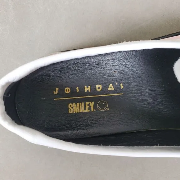 Smiley X Joshua Sanders Pink Multicolor Leather Loafer Yellow Smiley Sz EU 39