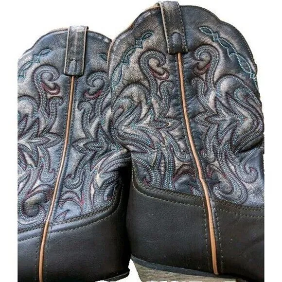 Smokey Mountain Embroidered Cowboy Boots Men's Size 8.5. Women Size 10.