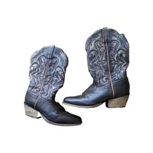 Smokey Mountain Embroidered Cowboy Boots Men's Size 8.5. Women Size 10.
