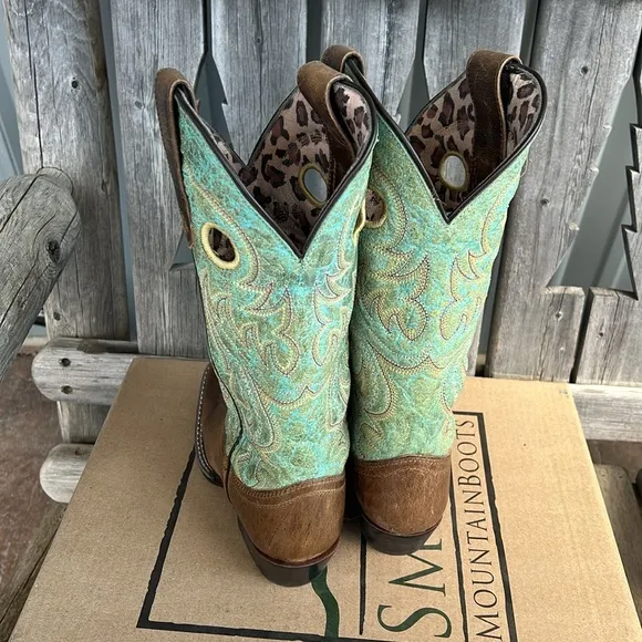 Smoky Mountain Cowboy Boot Western Leather Cowgirl Wilma Turquoise
