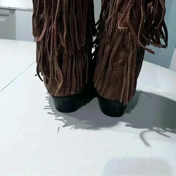 Smoky Mountain Western Boots Girls Wisteria Leather Fringe Brown 3514C size 3.5