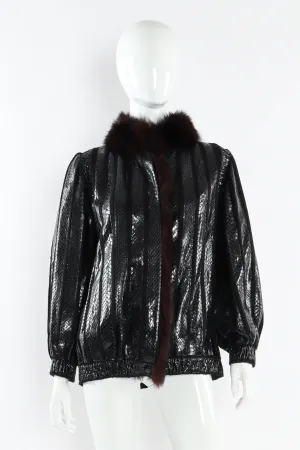 Snake Leather Fur Jacket