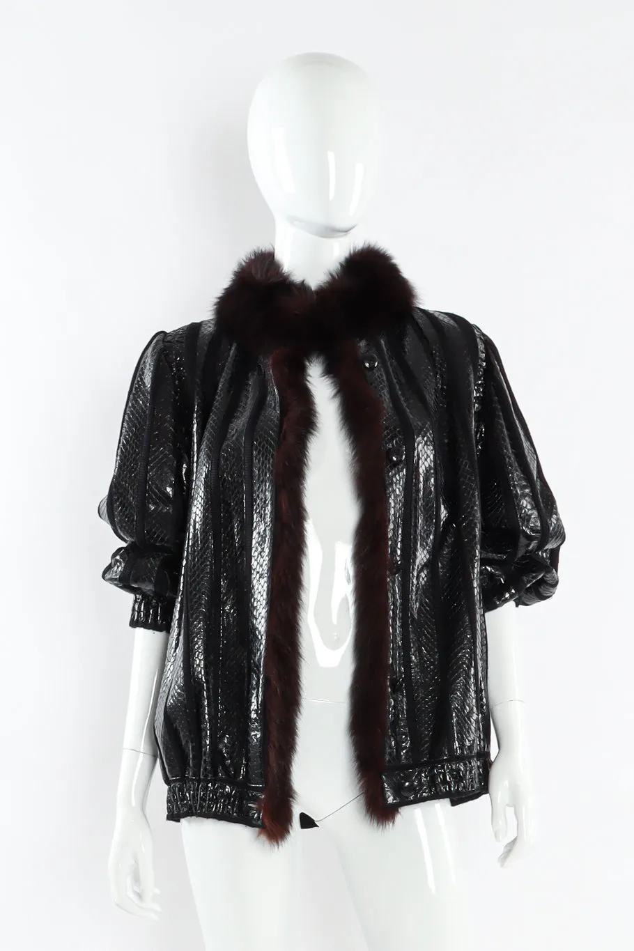 Snake Leather Fur Jacket