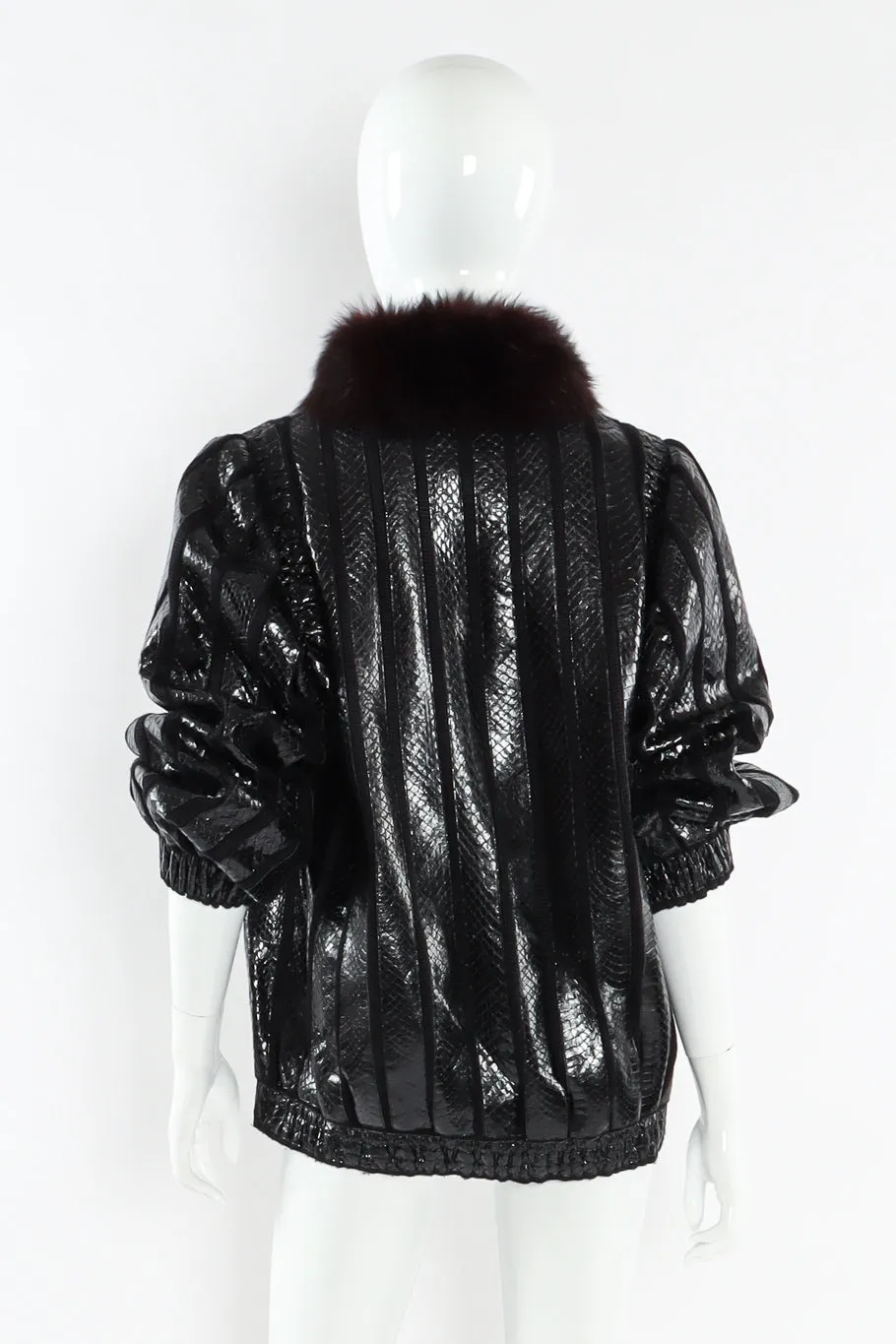 Snake Leather Fur Jacket