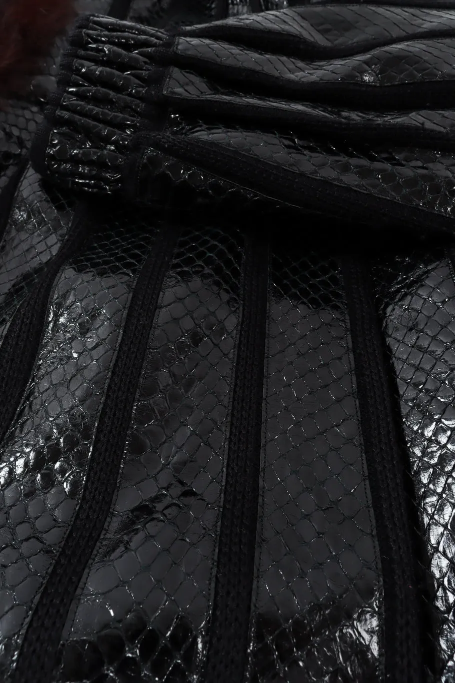 Snake Leather Fur Jacket