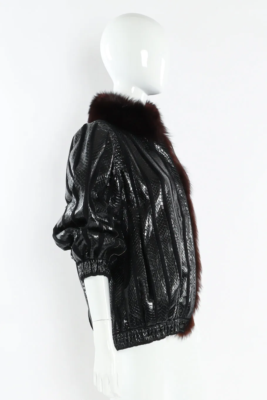 Snake Leather Fur Jacket