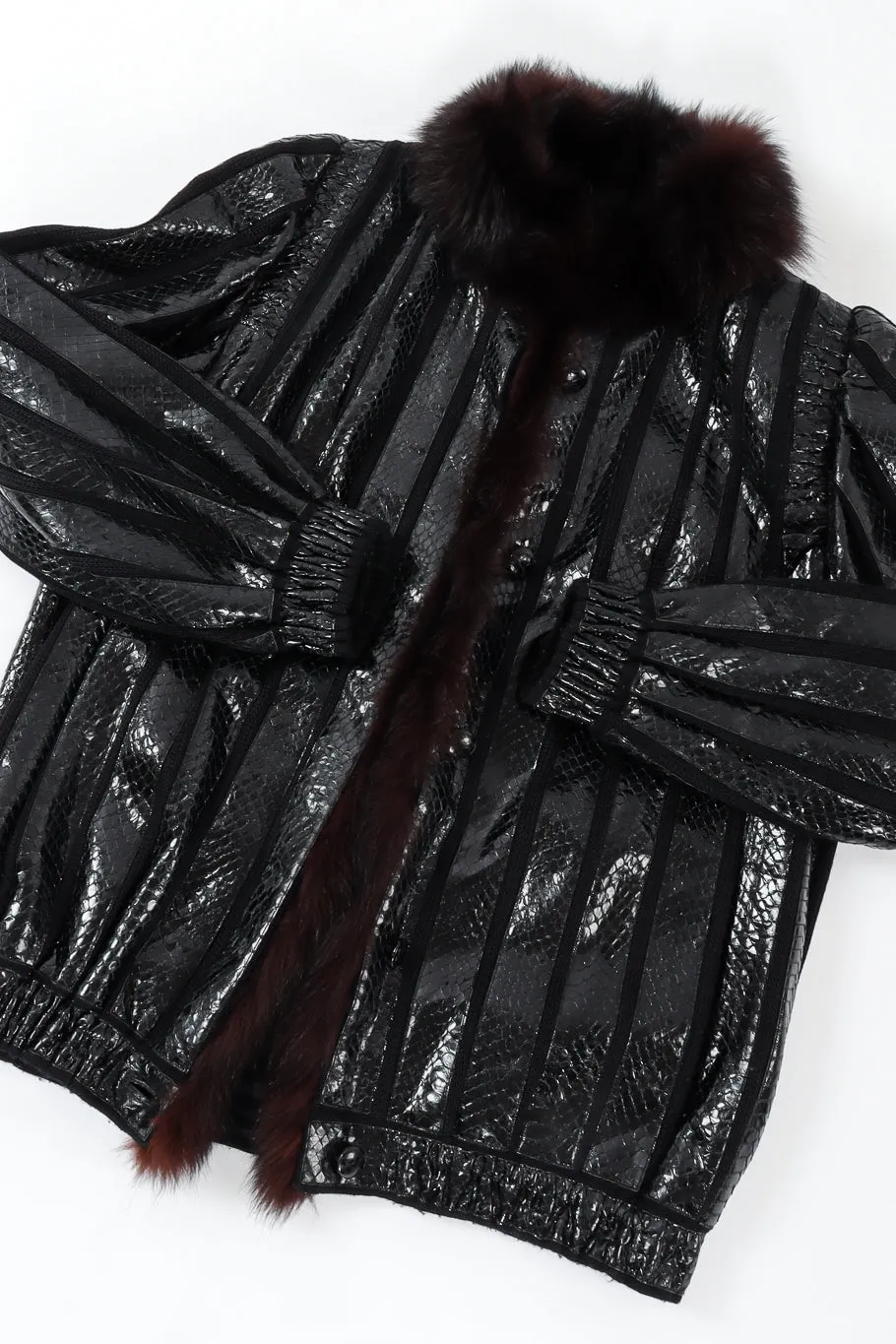 Snake Leather Fur Jacket