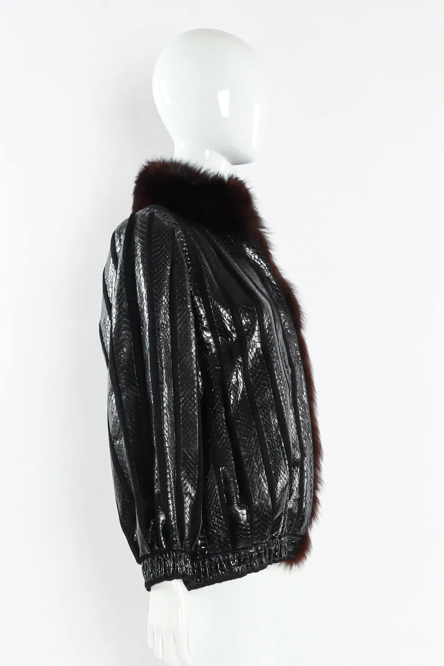 Snake Leather Fur Jacket