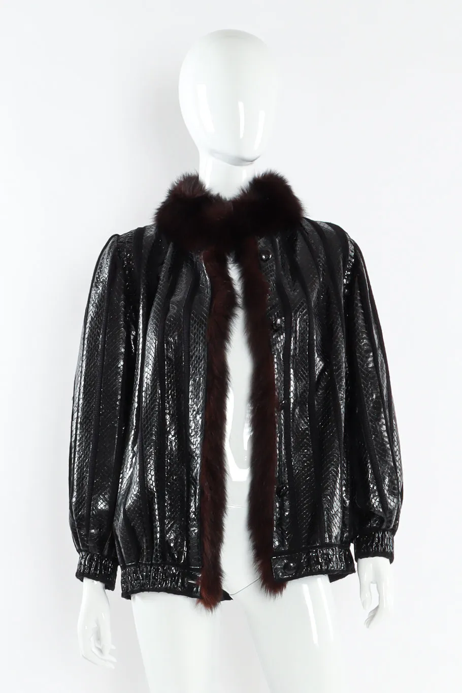Snake Leather Fur Jacket
