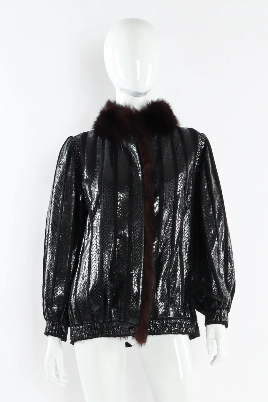 Snake Leather Fur Jacket