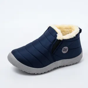 Snow Boots Women Warm Plush Fur Ankle Boots Winter Female Slip On Flat