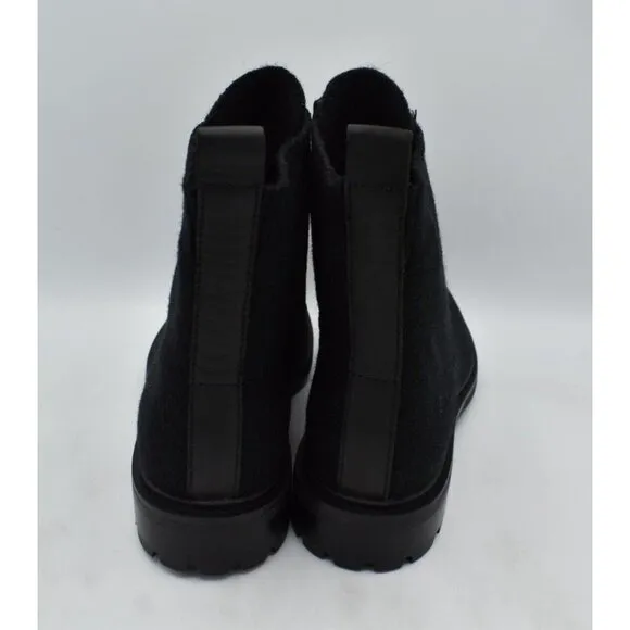 Sofft Womens Size 8.5 Landee Black Lace Up Knit Combat Boots