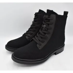 Sofft Womens Size 8.5 Landee Black Lace Up Knit Combat Boots