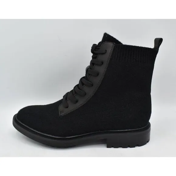 Sofft Womens Size 8.5 Landee Black Lace Up Knit Combat Boots
