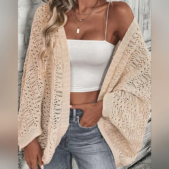 Soft Breezes Open Front Cardigan