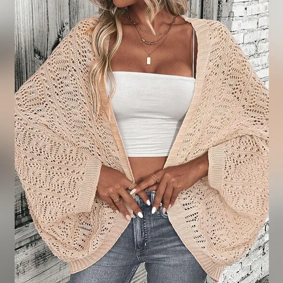 Soft Breezes Open Front Cardigan