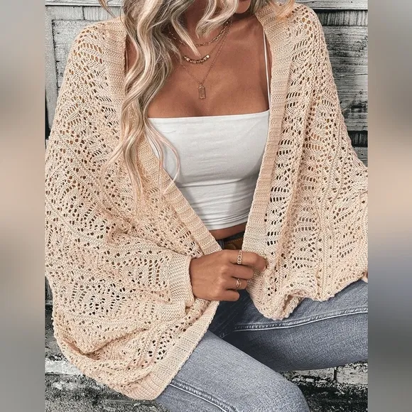 Soft Breezes Open Front Cardigan