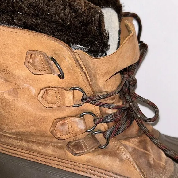Sorel Badger Boots Insulated Snow Duck Waterproof Womens Size 11 Made In Canada