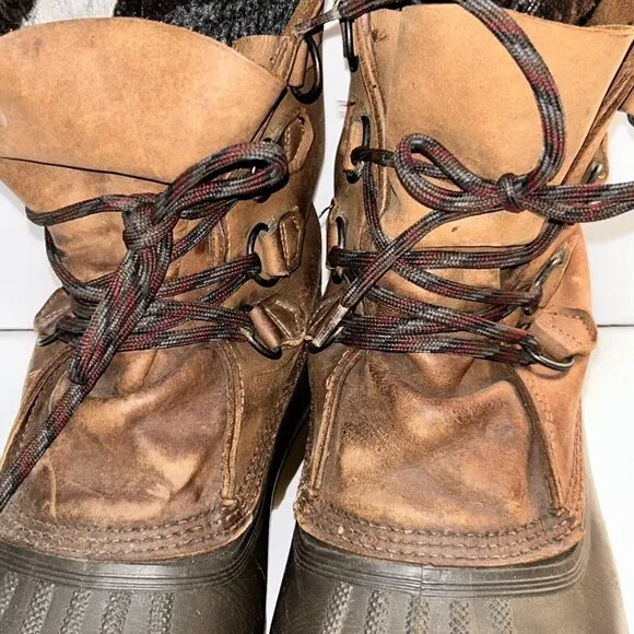 Sorel Badger Boots Insulated Snow Duck Waterproof Womens Size 11 Made In Canada
