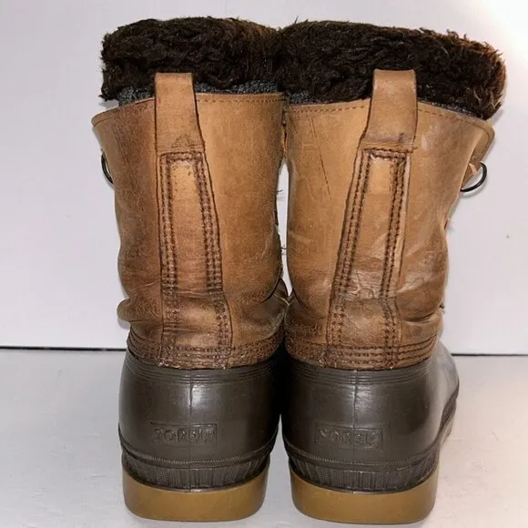 Sorel Badger Boots Insulated Snow Duck Waterproof Womens Size 11 Made In Canada