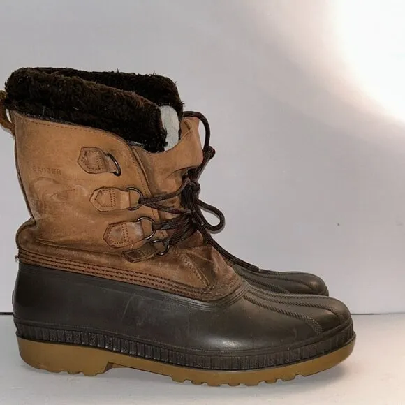 Sorel Badger Boots Insulated Snow Duck Waterproof Womens Size 11 Made In Canada
