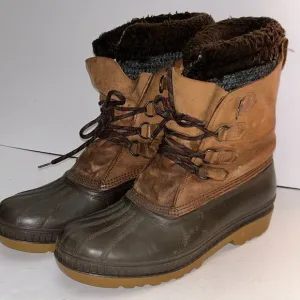 Sorel Badger Boots Insulated Snow Duck Waterproof Womens Size 11 Made In Canada