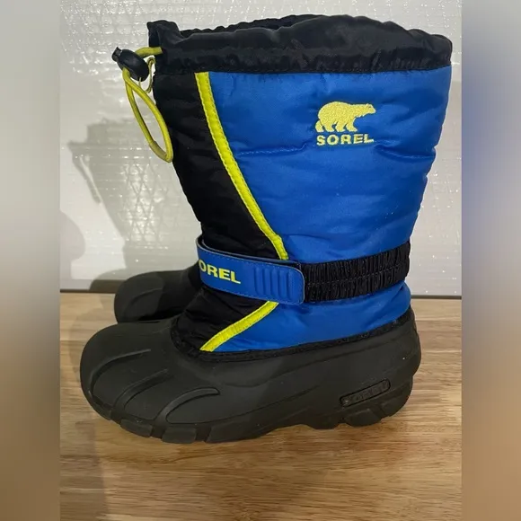 Sorel Black and Blue Kids' Snow Boots