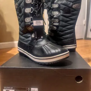 Sorel Black Insulated Rain &amp; Snow Boots Lace-Up