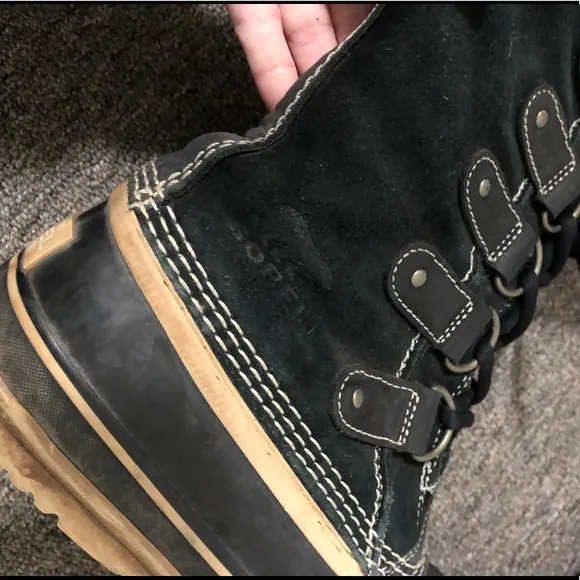 Sorel Black Joan Of Arctic Faux Fur Tall Boots Size 6 US $210