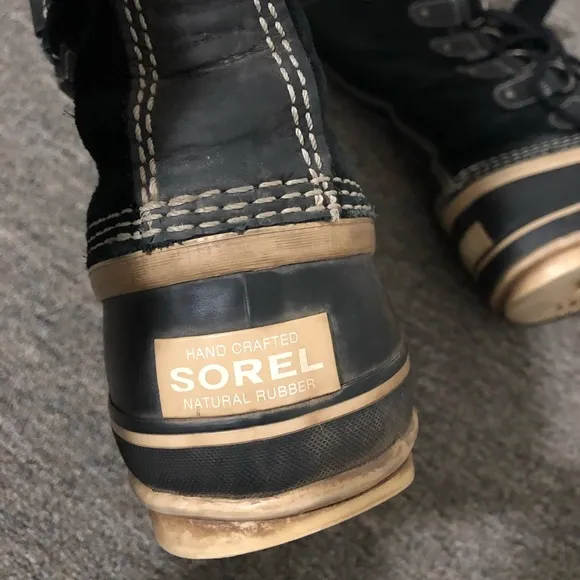 Sorel Black Joan Of Arctic Faux Fur Tall Boots Size 6 US $210