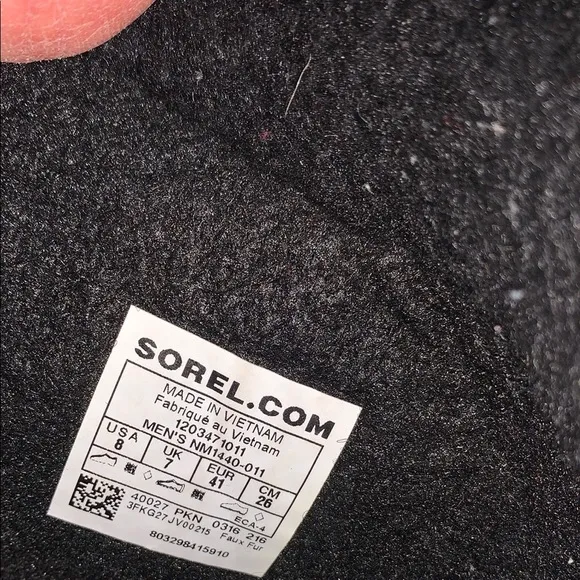 Sorel Black Rain and Snow Boots with Fur Lining and Rugged Sole