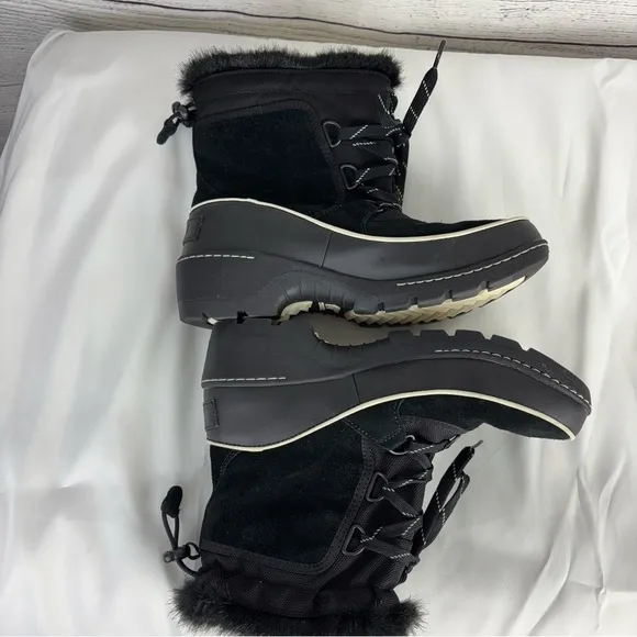 Sorel Black Tivoli Winter Boots Size 9