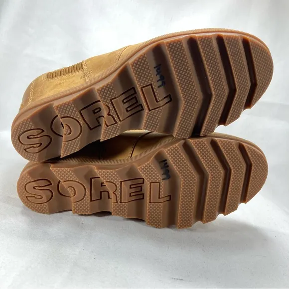 Sorel Boots Joan of Arctic Wedge ll Ankle Boots Tan Brown Women Sz 7 NL3022-224