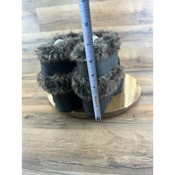 Sorel Boots Womens Size 8.5 Dark Gray Suede Waterfall NL1964-225