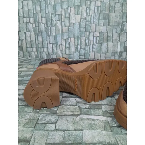 Sorel Brex Cozy Heeled Leather Boots Women Sz 8