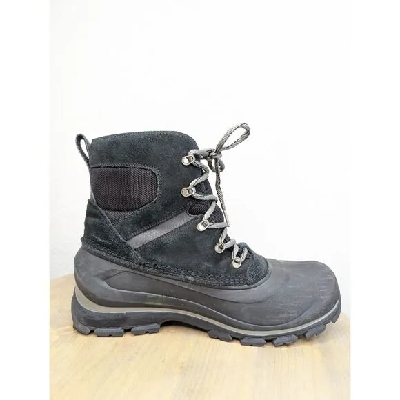 Sorel Buxton Lace Waterproof Boots Size 8.5 Mens, 10 Wms Black Insulated Hiking