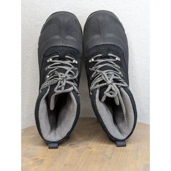 Sorel Buxton Lace Waterproof Boots Size 8.5 Mens, 10 Wms Black Insulated Hiking