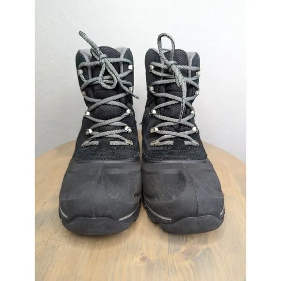 Sorel Buxton Lace Waterproof Boots Size 8.5 Mens, 10 Wms Black Insulated Hiking