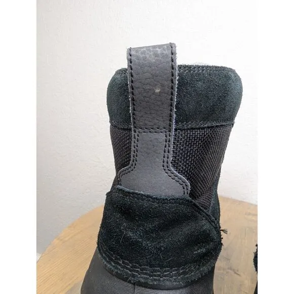 Sorel Buxton Lace Waterproof Boots Size 8.5 Mens, 10 Wms Black Insulated Hiking