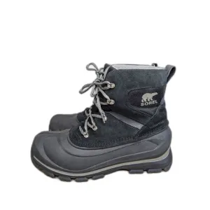 Sorel Buxton Lace Waterproof Boots Size 8.5 Mens, 10 Wms Black Insulated Hiking