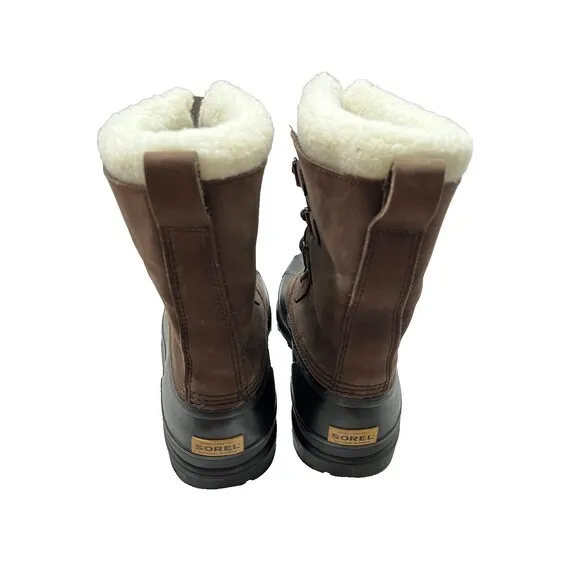 Sorel Caribou 11 Duck Waterproof Snow Boots Men's Size 11 Black and Brown
