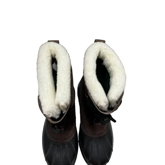 Sorel Caribou 11 Duck Waterproof Snow Boots Men's Size 11 Black and Brown