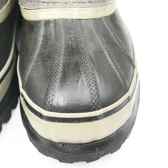 SOREL Caribou Gray Leather Outdoor Waterproof Snow Boots Womens 7