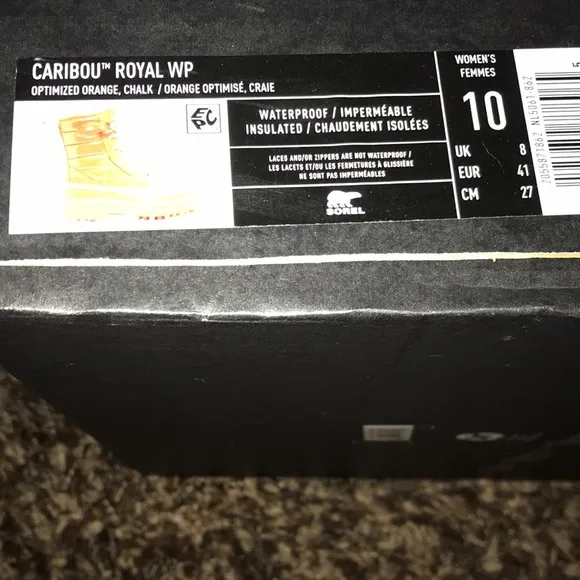 Sorel Caribou Royal Insulated Quilted Mid Calf Waterproof Boots Authentic NIB