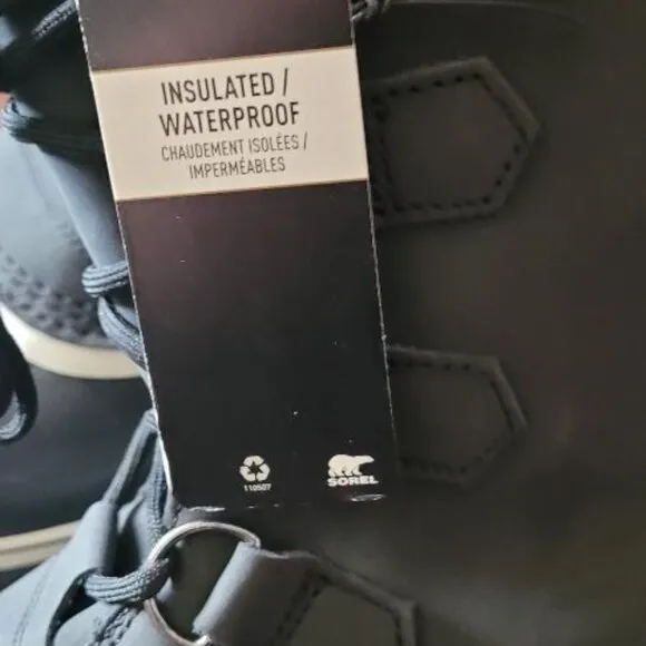 SOREL  CARIBOU  Waterproof Insulated Black, Dark stone Boots Womens Sz 10