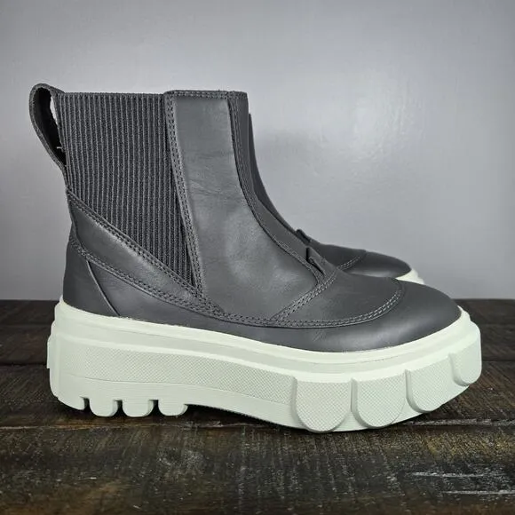 Sorel Caribou X Womens Size 6.5 Platform Waterproof Leather Ankle Boots Gray