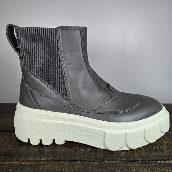 Sorel Caribou X Womens Size 6.5 Platform Waterproof Leather Ankle Boots Gray