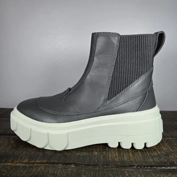 Sorel Caribou X Womens Size 6.5 Platform Waterproof Leather Ankle Boots Gray