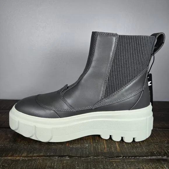 Sorel Caribou X Womens Size 7 Platform Waterproof Leather Ankle Boots Gray
